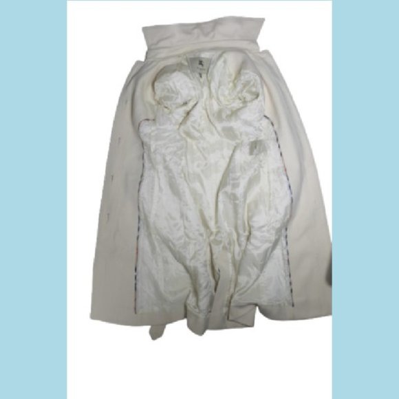 Burberry London Womens Military Trench Coat 36 2 Butter Heavy Wool Recent NEW - Picture 6 of 13